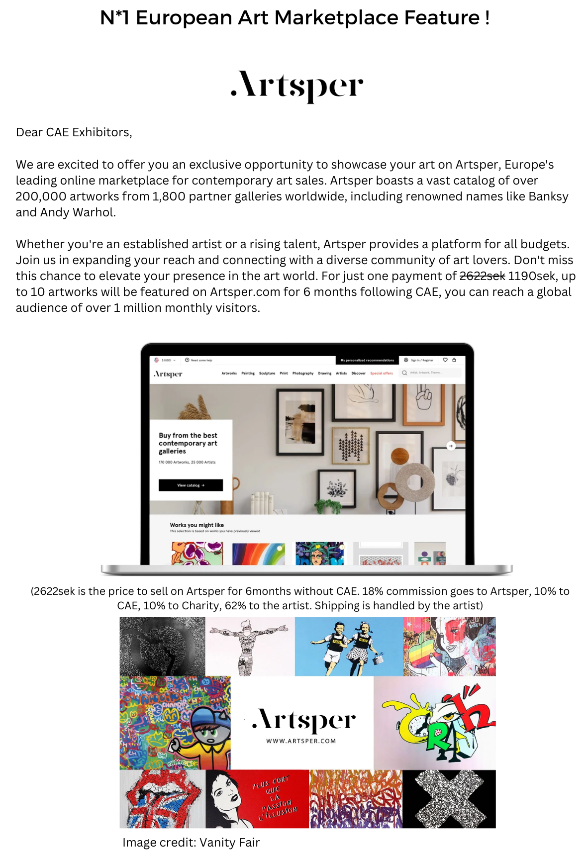 Exhibit with us on our Artsper Online Gallery